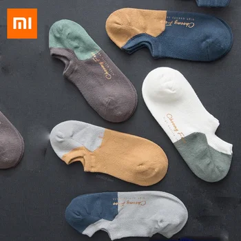 Xiaomi Youpin, 5 чифта мъжки чорапи, пролетно-летни Чорапи от чист памук с ниска талия на ток, абсорбиращи потта, дезодорант, Къси чорапи-тръба, Топли