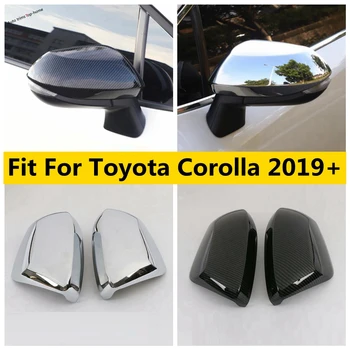 Вратата на Огледалото за Обратно виждане Украса във формата На Миди Накладки За Toyota Corolla E210 2019-2023 ABS Хром/Аксесоари От въглеродни влакна 