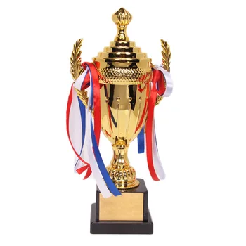 Голяма Купа Трофеи Многоцветни Панделки Вдъхновяващи Купа Трофеи за състезанията по Спортни срещи