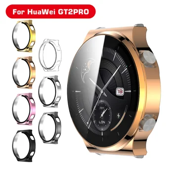 За Huawei Watch GT 2 Pro Часовници Защитен Калъф за Носене GT2 Pro Аксесоари 2в1 Закалено Стъкло + цял екран Защитен Калъф във формата На Миди