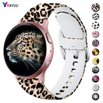 Каишка за Samsung Galaxy Watch Active 2 40 мм 44 мм, 20 мм Силикон Взаимозаменяеми каишка с цветен модел за Galaxy 5 Watch/Watch 4 40 мм 44 мм