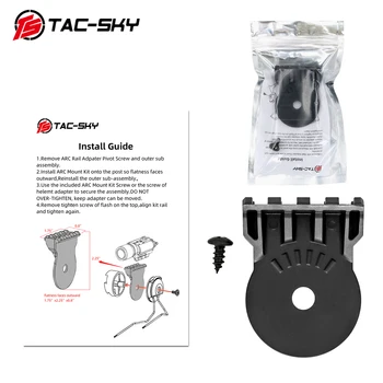 Комплект за закрепване на Шлем с Тактическо Фенерче TAC-SKY адаптер за закрепване на Каска PELTOR COMTAC ARC Rail Black