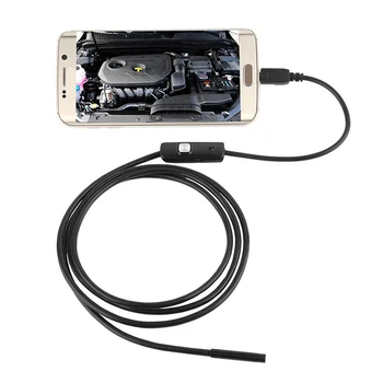 Мини USB Ендоскоп Помещение 7 мм Водоустойчив 720 P HD Бороскоп Змия Инспектиращата Тръба Камера Adapte Регулируем За Смартфон