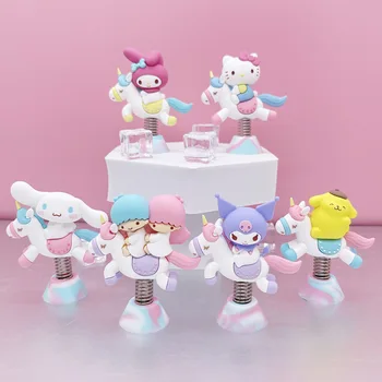 Нова Фигурка на Sanrio Играчки за Момичета на 7 см Kuromi Hello Kitty My Melody Kawaii Модел Кукли Сбирка масата Украса Подаръци