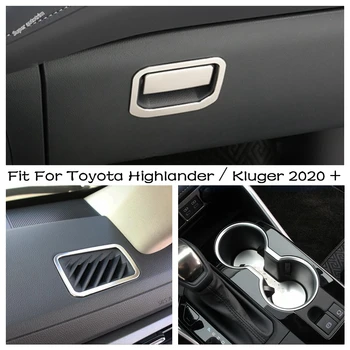 Подложка За Чаша Вода За Toyota Highlander/Kluger 2020 2021 2022 Ръкавици Кутия С Дръжка Обтегач/Въздушен Изход Ac Вентилационна Капак Завърши Аксесоари