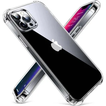 Прозрачен Калъф за iPhone 12 Pro Max Apple 14 Pro Калъф Кристално Прозрачен устойчив на удари Калъф от TPU за iPhone 13 Mini 11 SE 2020 г. 6 7 8