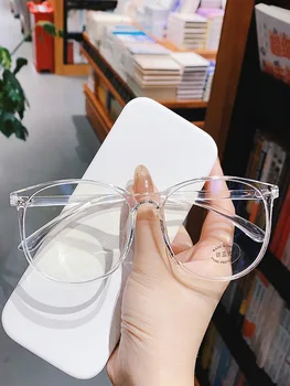 Ретро Правоъгълни Очила с Прозрачни Очила Очила, Оптични Рамки за Очила за Жени Прозрачни Рамки За Очила Фалшиви Очила