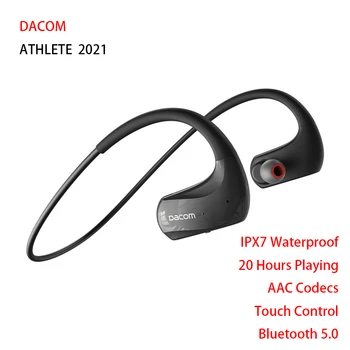 Спортни Безжични Bluetooth Слушалки DACOM ATHLETE IPX7 Водоустойчив Слушалки за Бягане с Микрофон за iPhone Huawei, Xiaomi