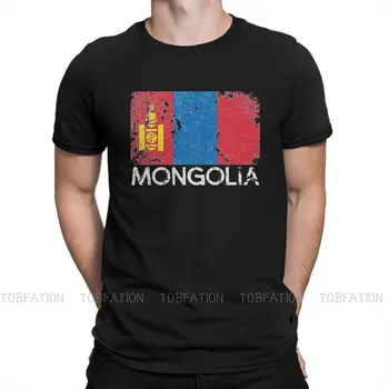 Флаг най-Новата Тениска за Мъже Монголски Дизайн С Кръгла Яка Базова Тениска Отличителен Подарък Облекло Потници 6XL